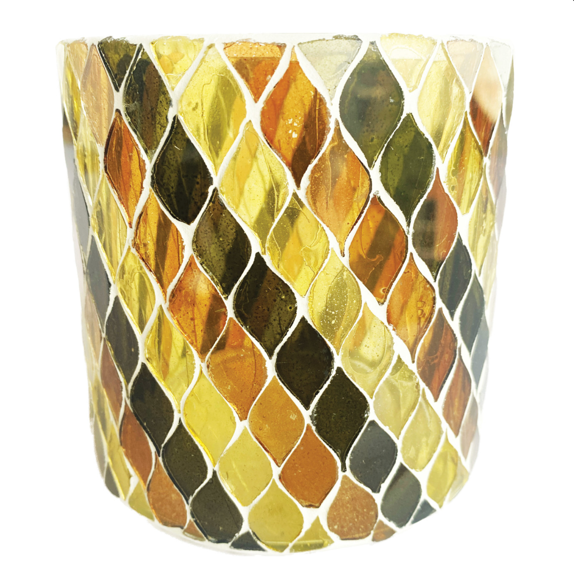 Fall Recycled Glass Candle Holders