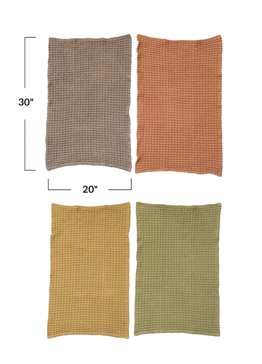 Fall Stonewashed Waffle Weave Tea Towels