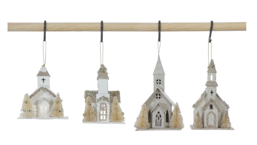 Paper Church Ornament with LED