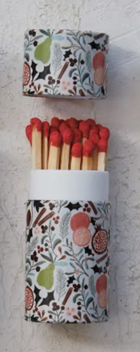 Safety Matches with Holiday-Themed Tube Matchbox