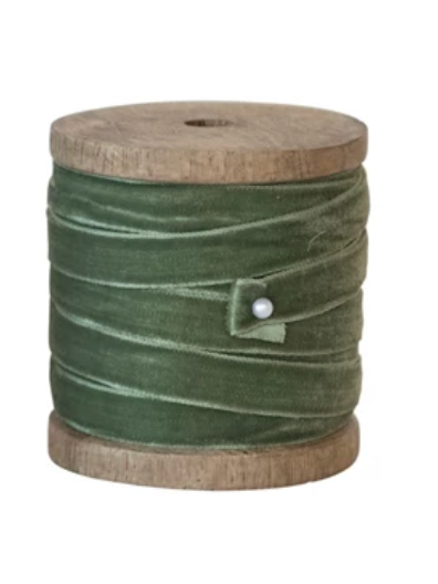 10-Yard Velvet Holiday Ribbon Spools