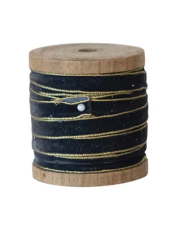 10-Yard Velvet Holiday Ribbon Spools