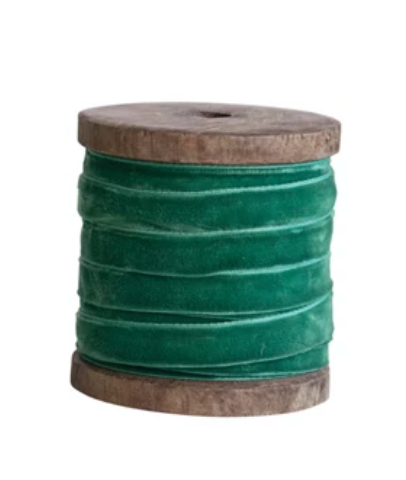 10-Yard Velvet Holiday Ribbon Spools