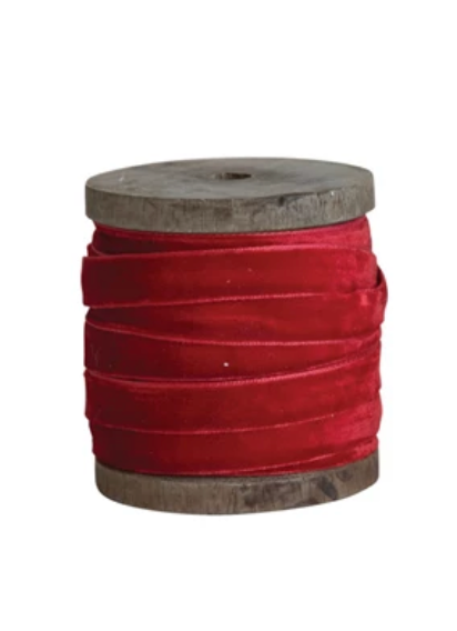 10-Yard Velvet Holiday Ribbon Spools