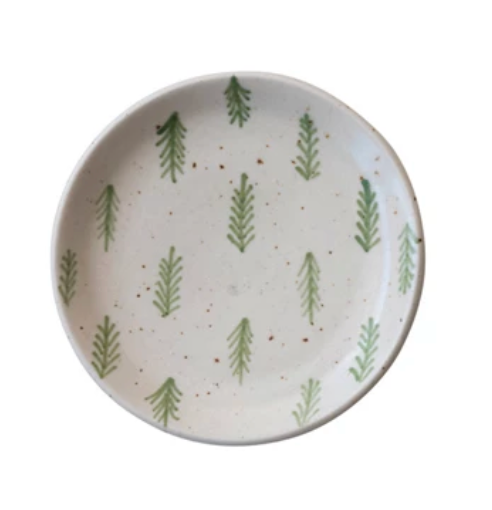 Hand-Painted Stoneware Holiday Plates