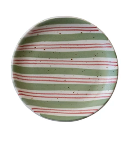 Hand-Painted Stoneware Holiday Plates