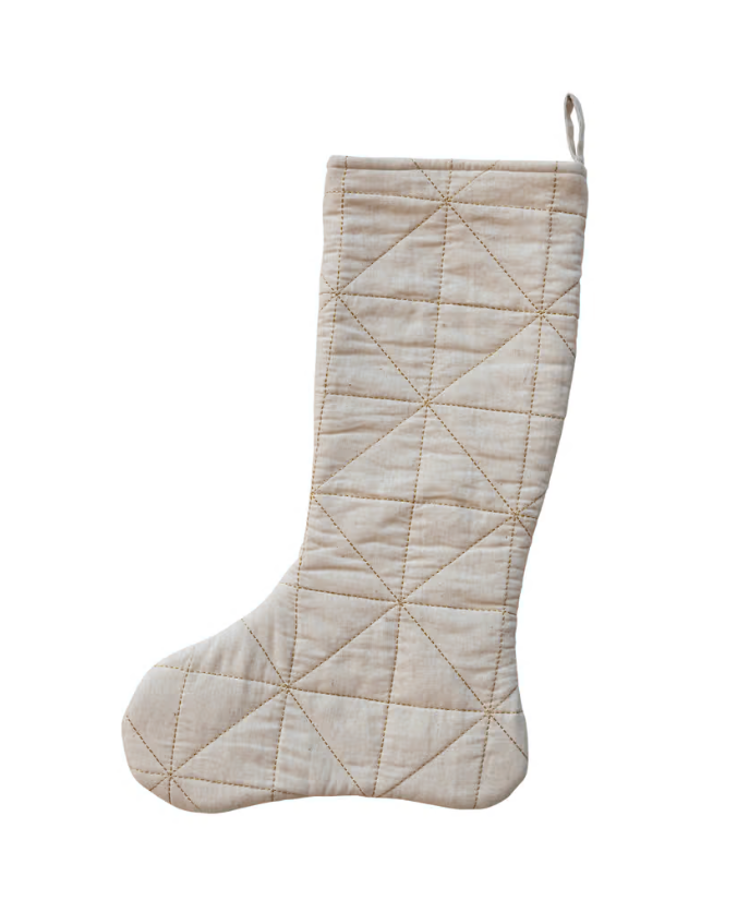 Cotton Woven Stockings with Gold Thread