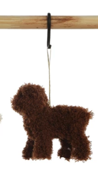 Furry Poodle Ornaments