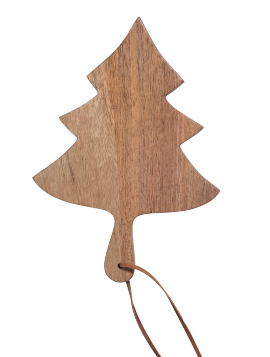 Christmas Tree Cheese/Cutting Board with Tie