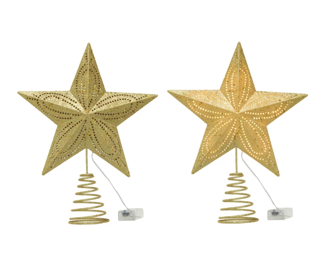 Star Tree Topper with LED Cut-Outs