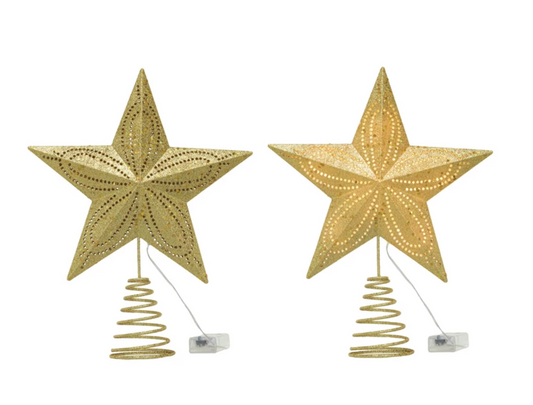 Star Tree Topper with LED Cut-Outs