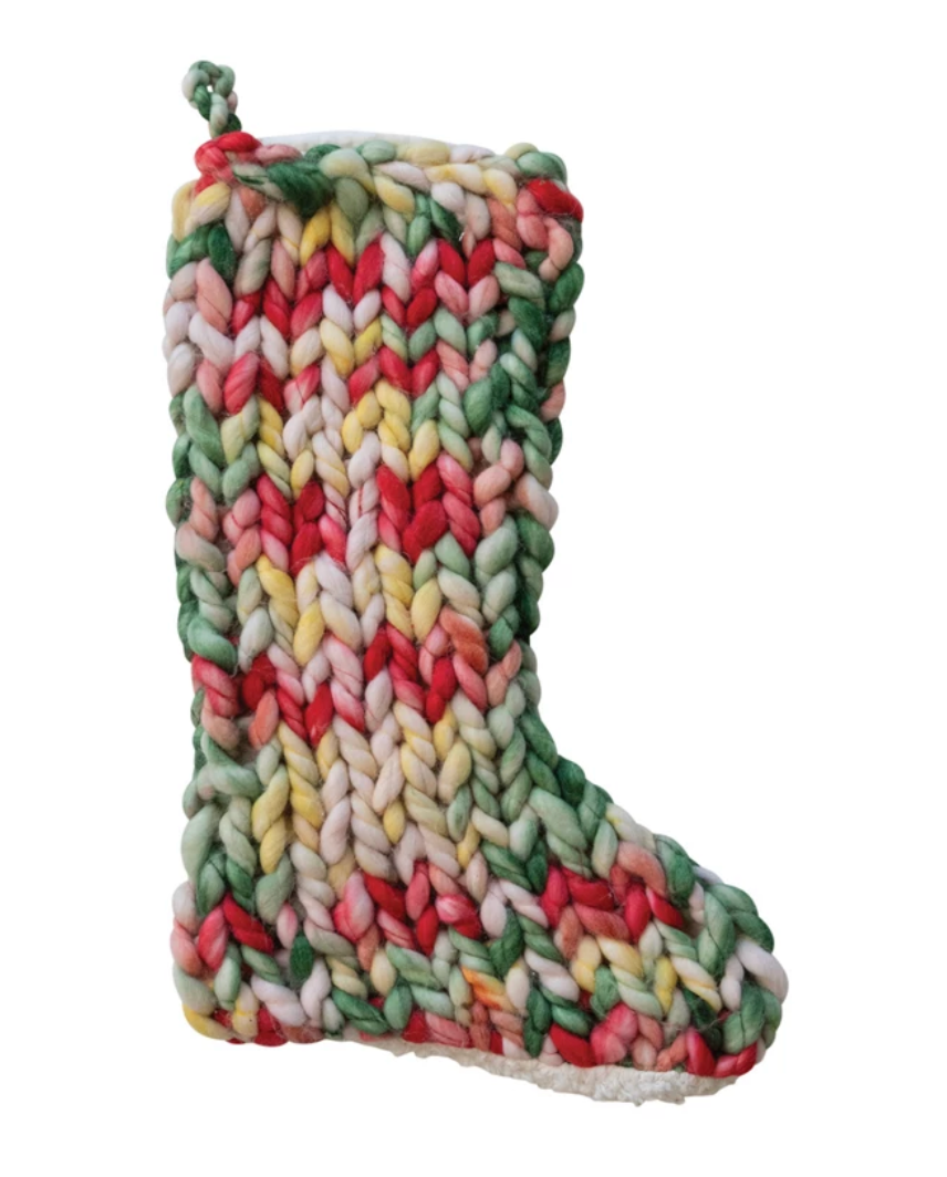 Hand-Woven Knit Stocking