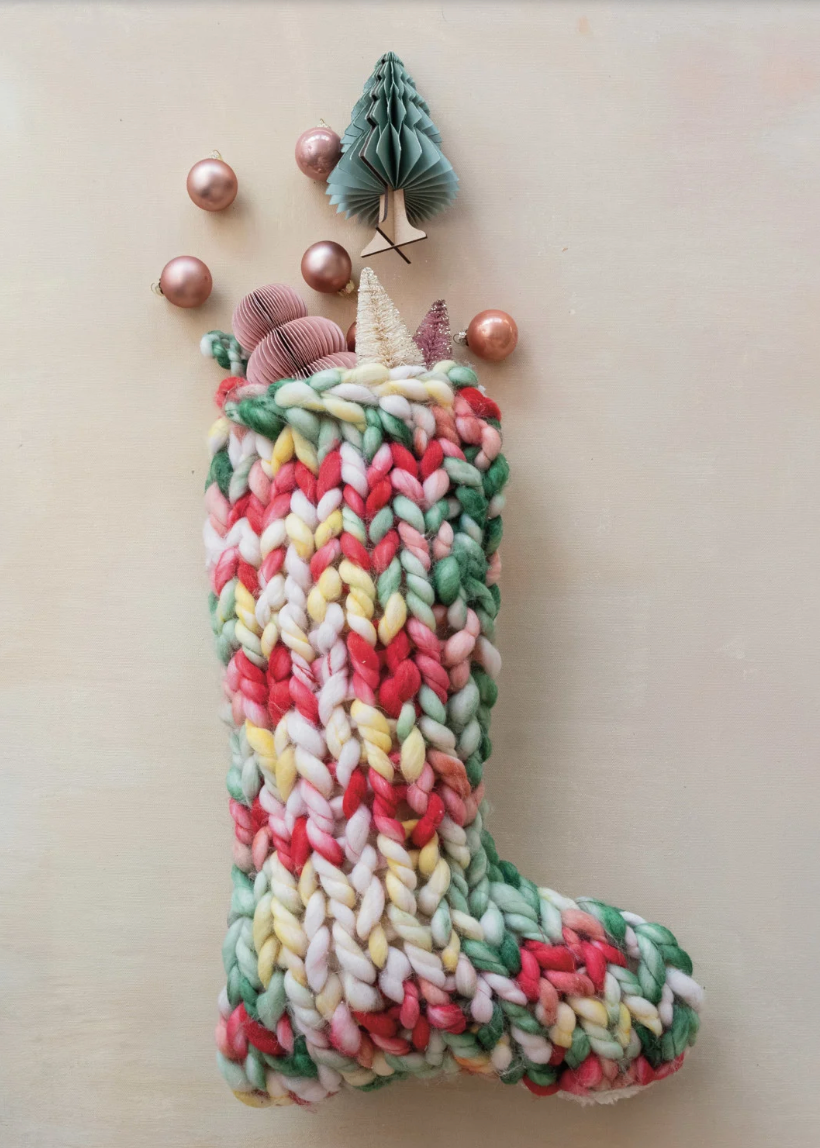 Hand-Woven Knit Stocking