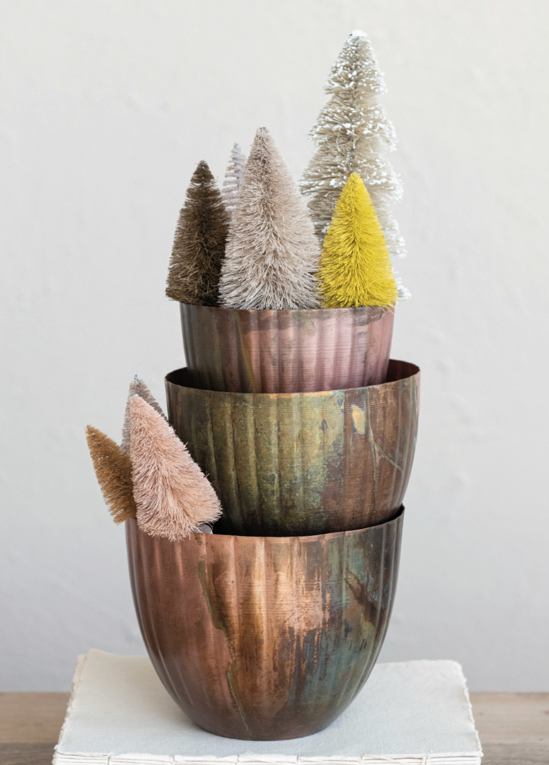 Metal Pleated Planters