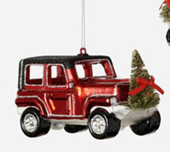 Holiday Jeep Ornament