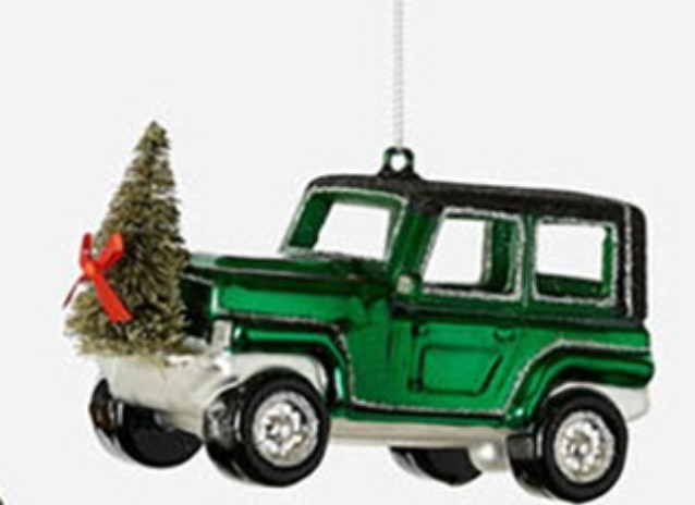 Holiday Jeep Ornament