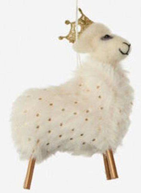 Fuzzy Llama Ornament