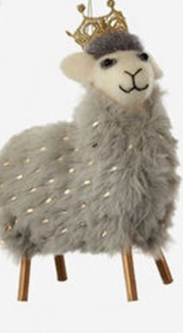 Fuzzy Llama Ornament
