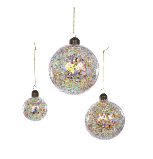 Confetti Bauble Ornaments