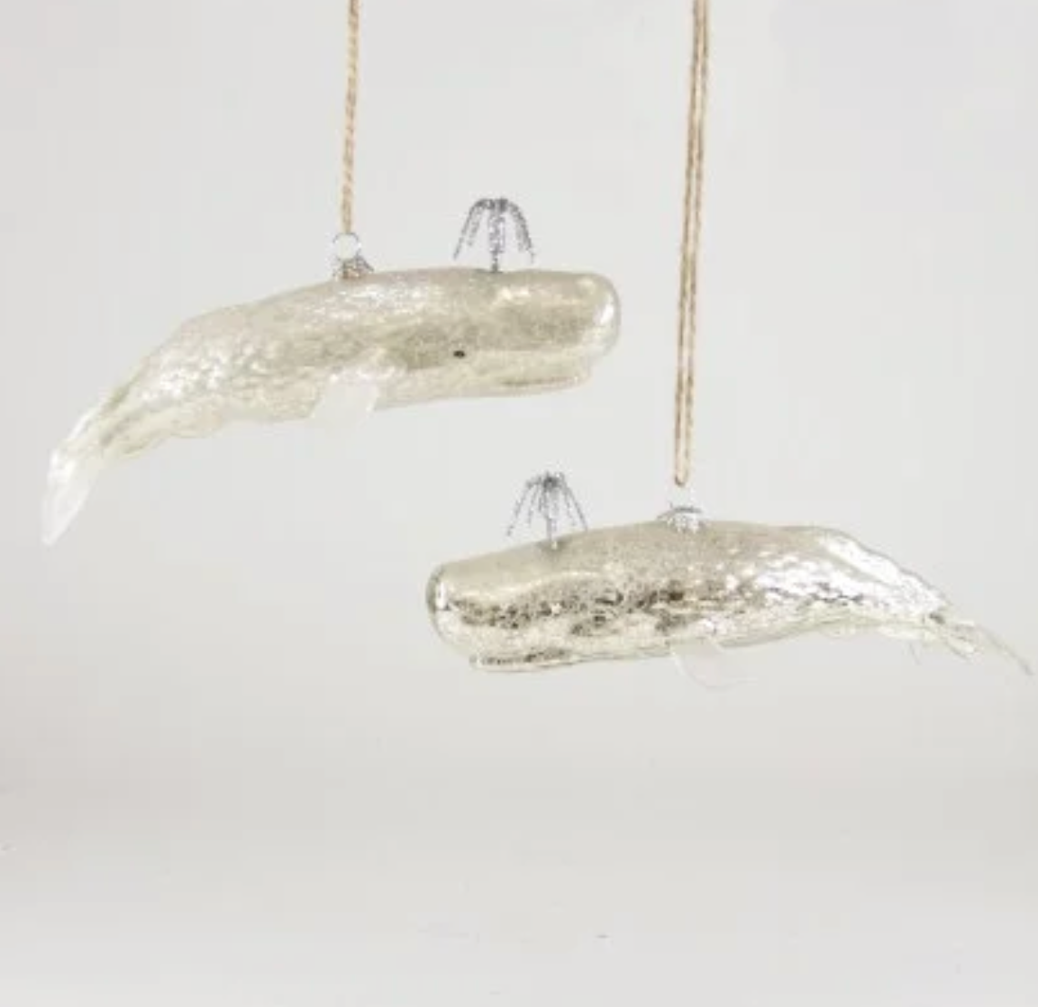 Shimmery Whale Ornament