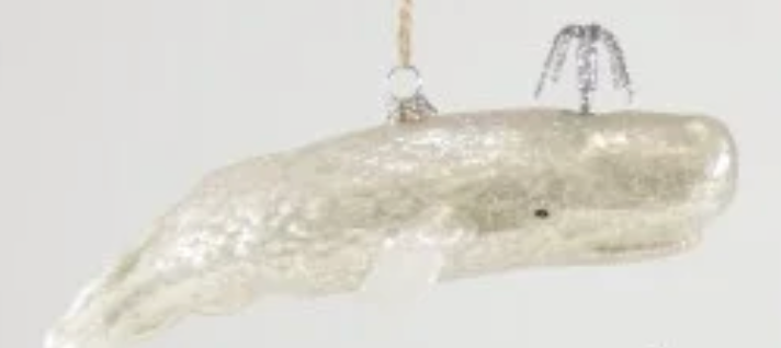 Shimmery Whale Ornament