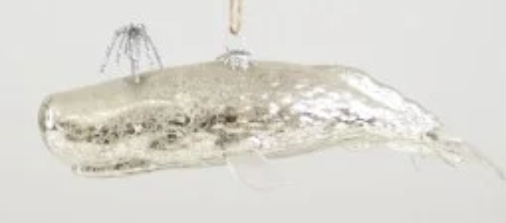 Shimmery Whale Ornament