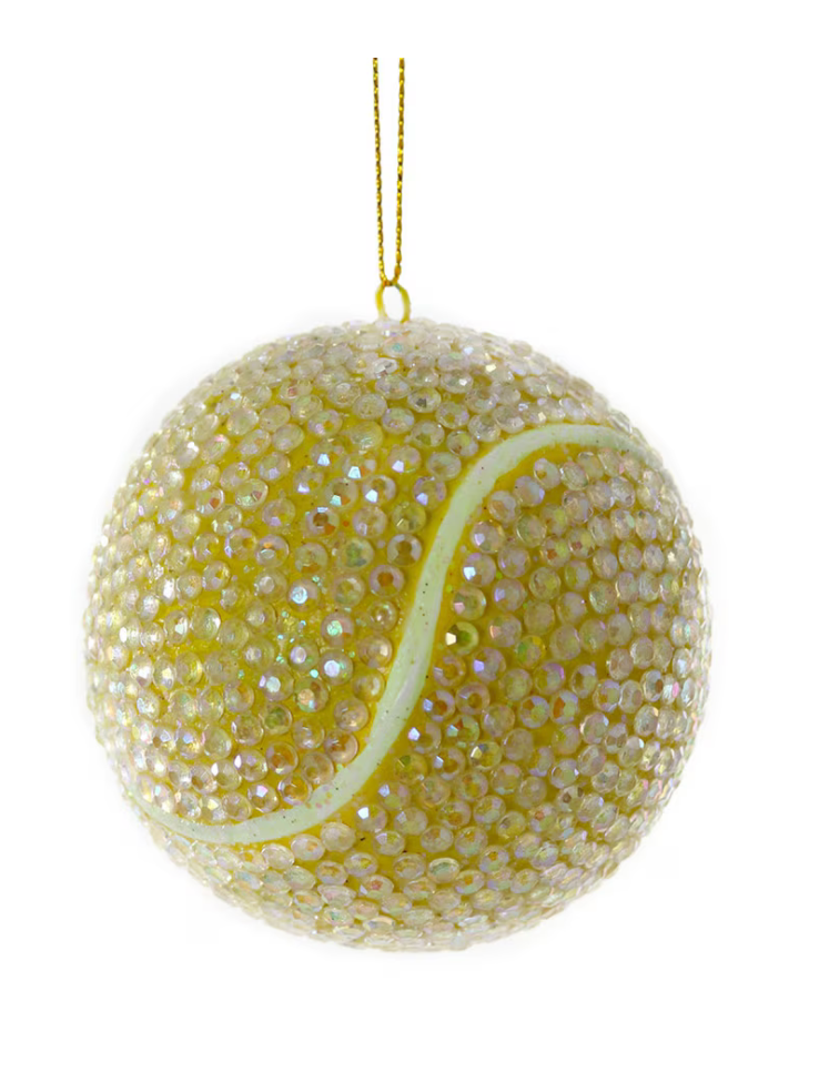 Jeweled Sports Ball Ornament