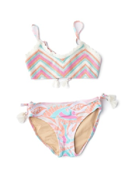 Girls Crochet Tie-Back Bikini