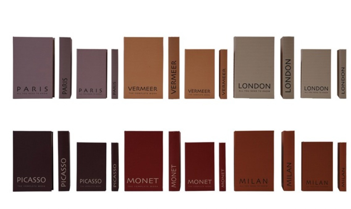 Linen Book Storage Boxes