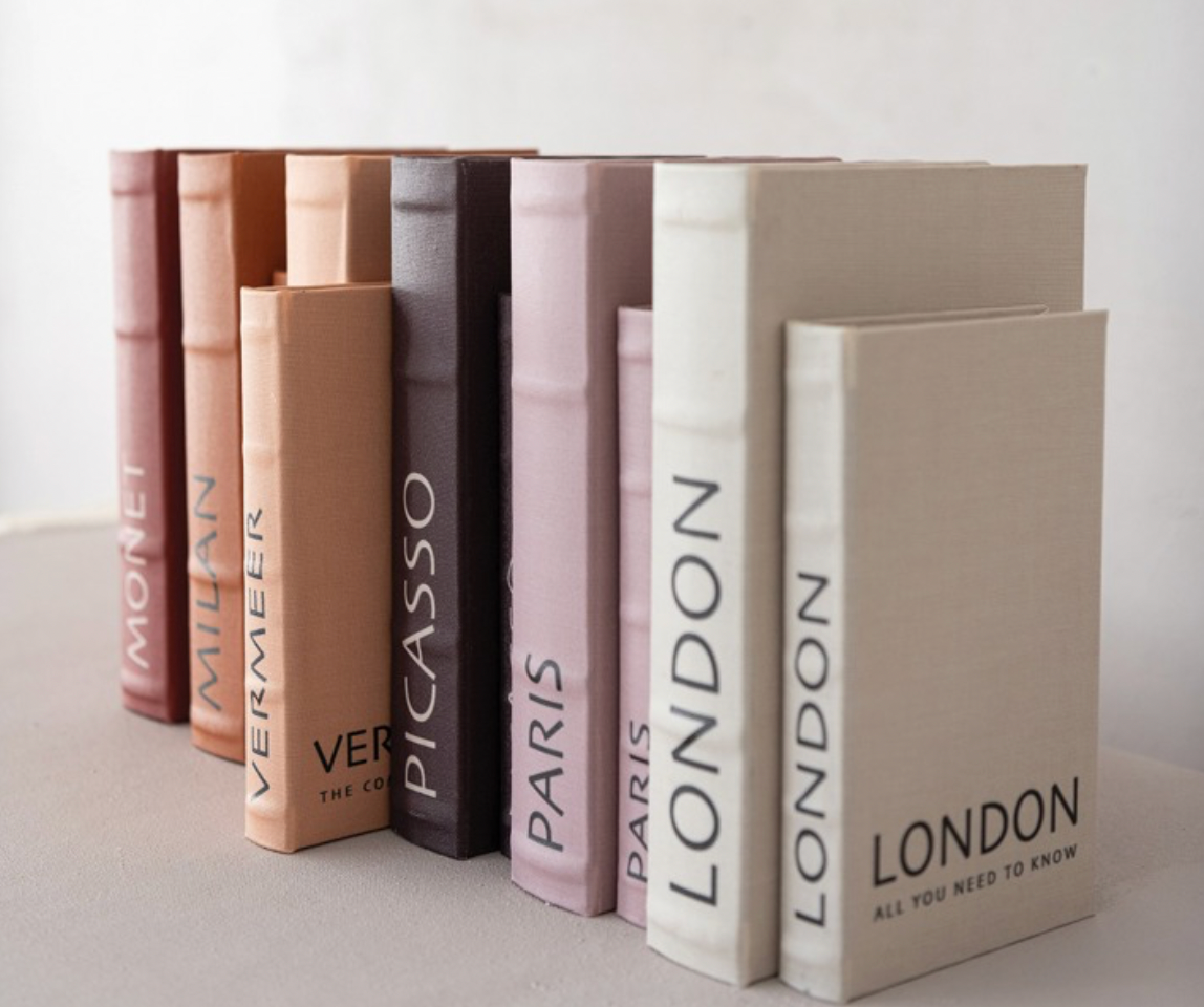 Linen Book Storage Boxes
