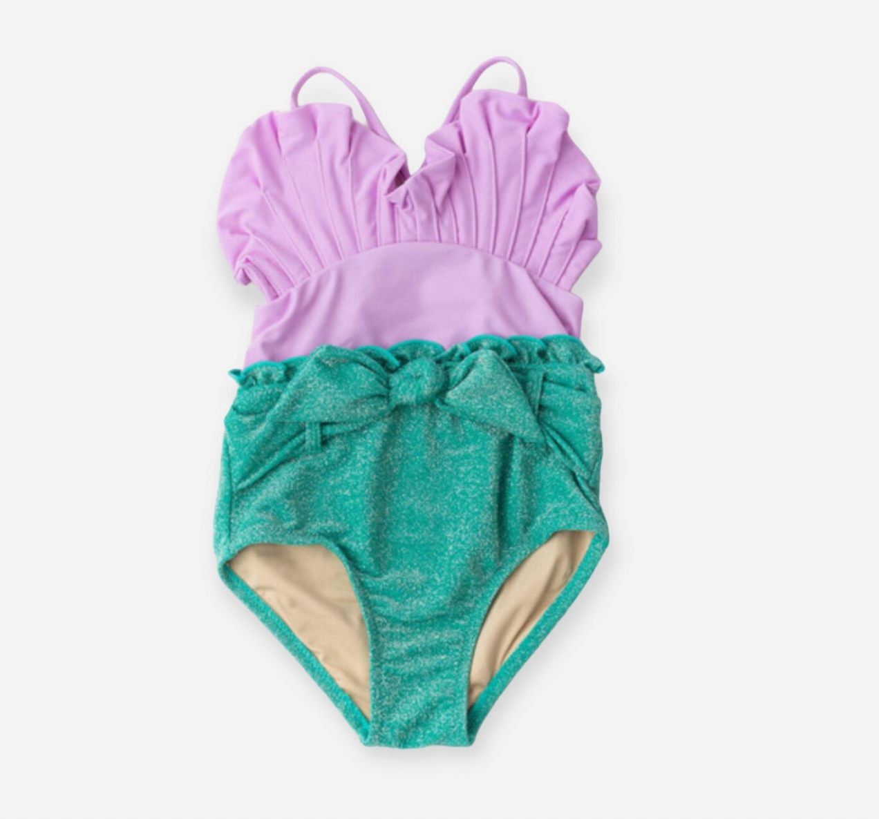 Water Appearing Scales + Shimmer Mermaid One Piece Swimsuit