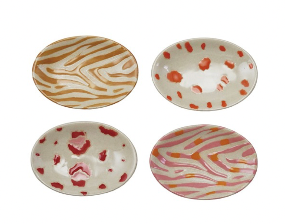 Animal Print Stoneware Dish