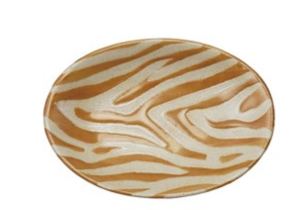 Animal Print Stoneware Dish