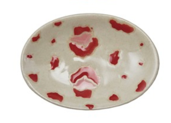 Animal Print Stoneware Dish