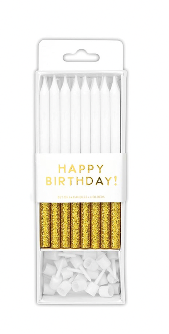 Glitter Dipped Birthday Candles