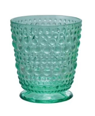 Acrylic Footed Drinking Glass with Raised Dots