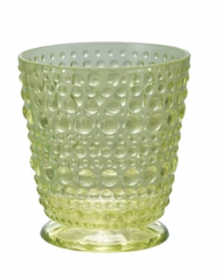 Acrylic Footed Drinking Glass with Raised Dots