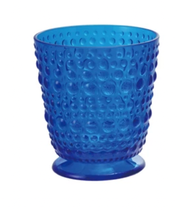 Acrylic Footed Drinking Glass with Raised Dots