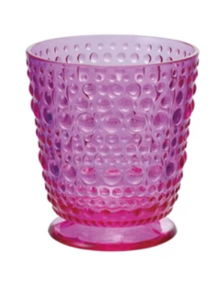 Acrylic Footed Drinking Glass with Raised Dots