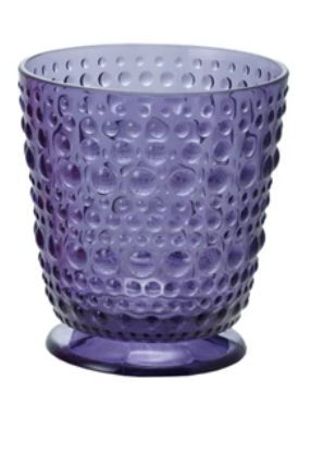 Acrylic Footed Drinking Glass with Raised Dots
