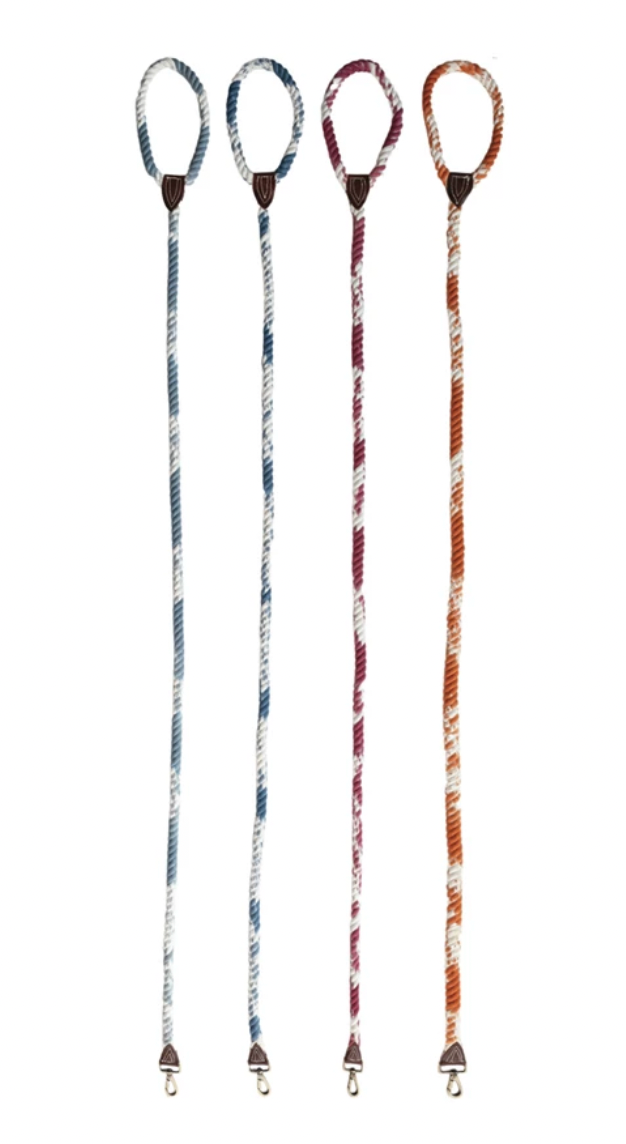 Braided Cotton Rope & Leather Leash