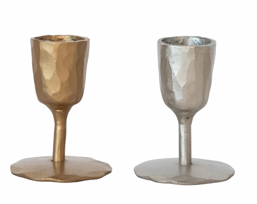 Hand-Forged Cast Iron Taper Candle Holder