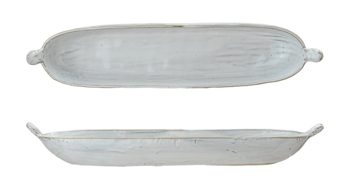 Stoneware Dish with Handles