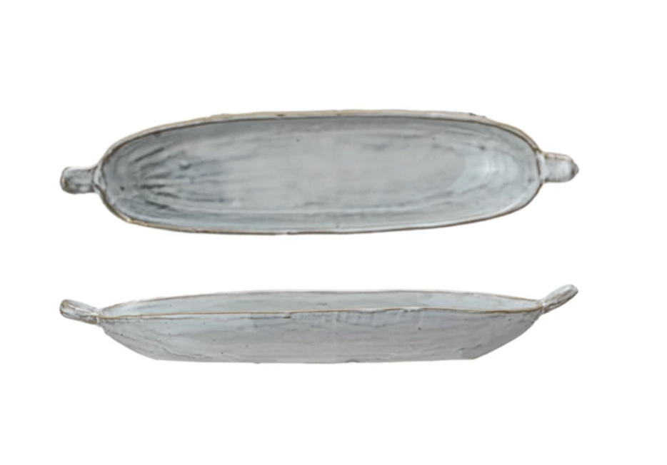 Stoneware Dish with Handles