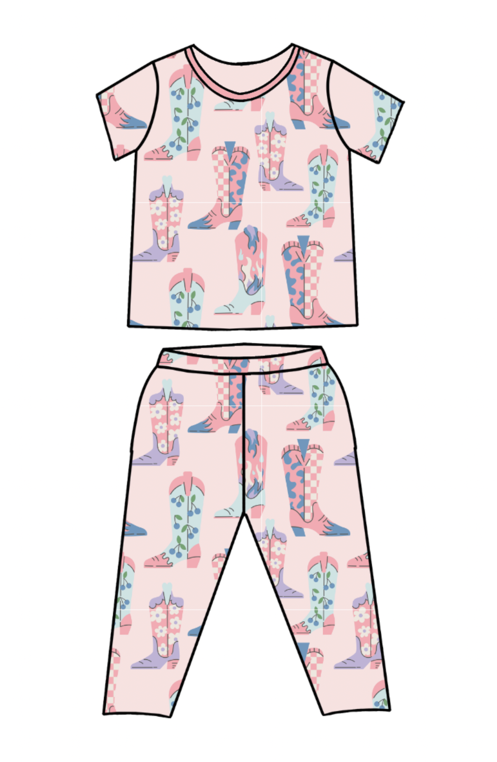 Bestaroo Short Sleeve + Long Pant Pajamas