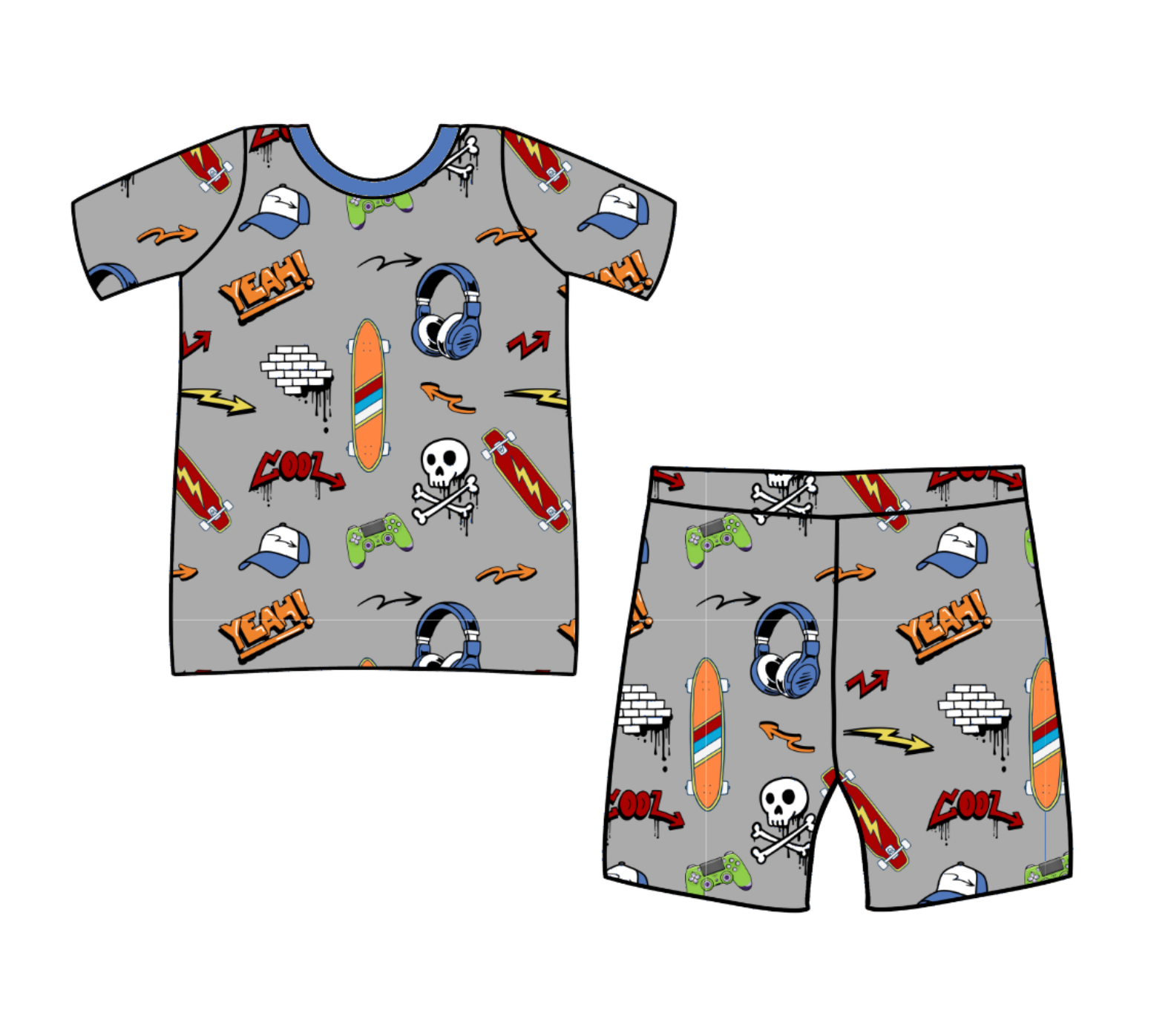 Bestaroo Short Sleeve with Shorts Set