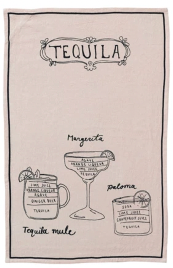Linen Blend "Cocktail" Tea Towels