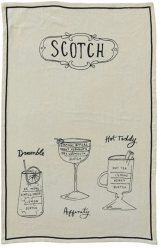 Linen Blend "Cocktail" Tea Towels