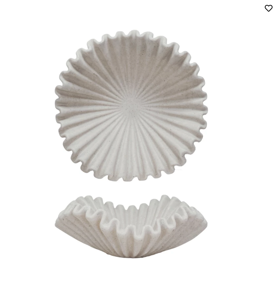 Decorative Resin Ruffled Bowl
