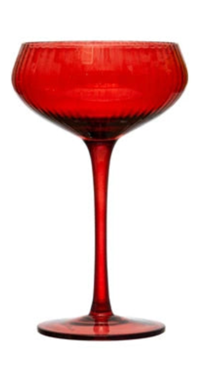 Colored Champagne Coupe Glasses